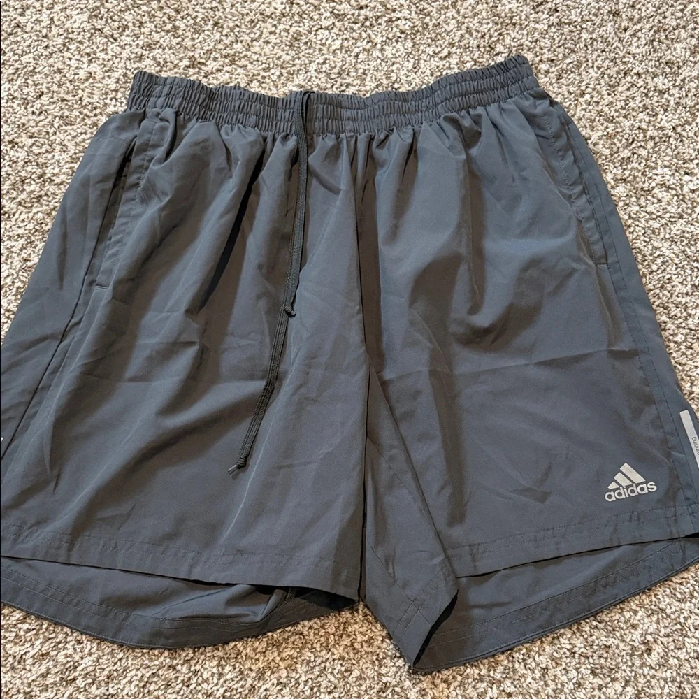 🌿 Adidas Men's Charcoal Athletic Shorts